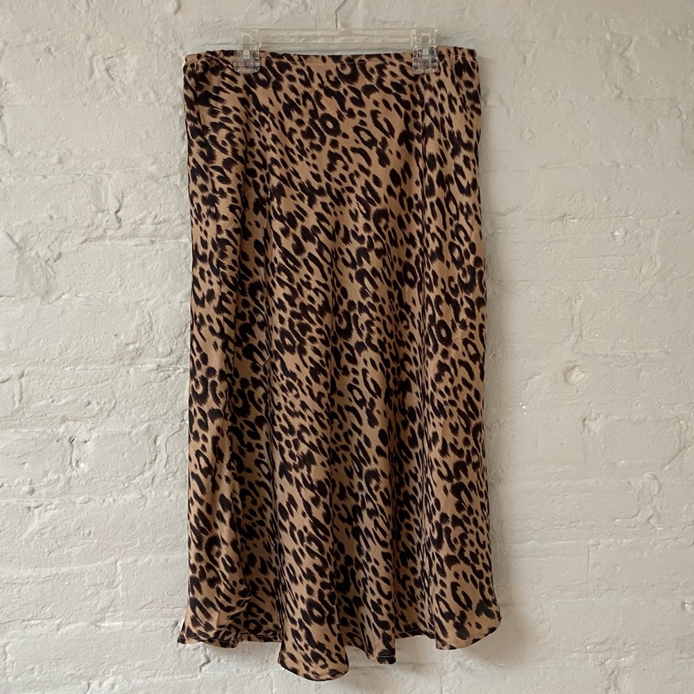 Cheetah silk skirt